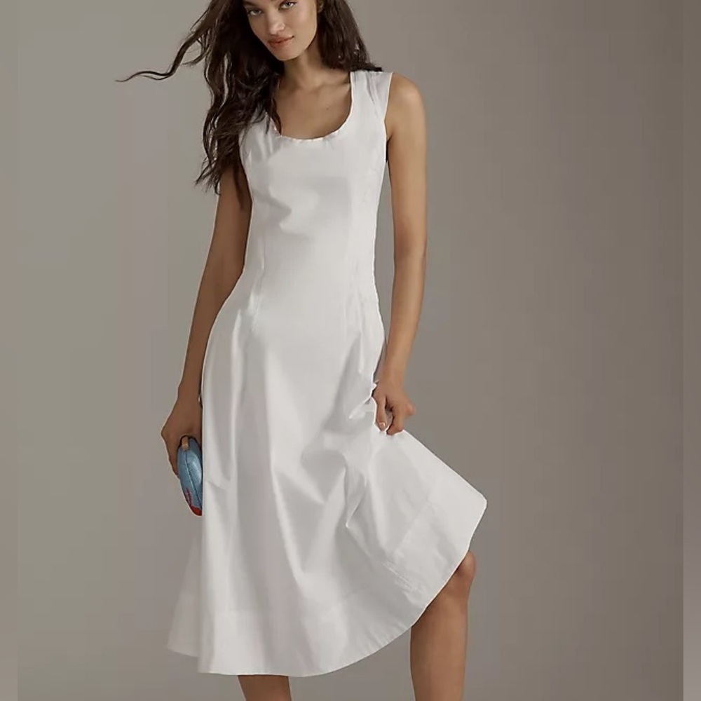 By Anthropologie Sleeveless Scoop-Neck Midi Dress